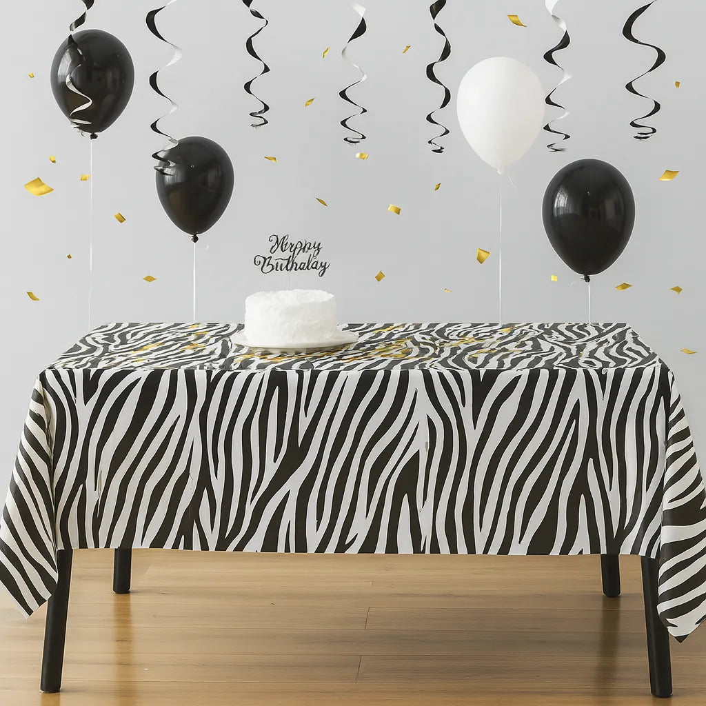 Nappe Anniversaire Zébrée