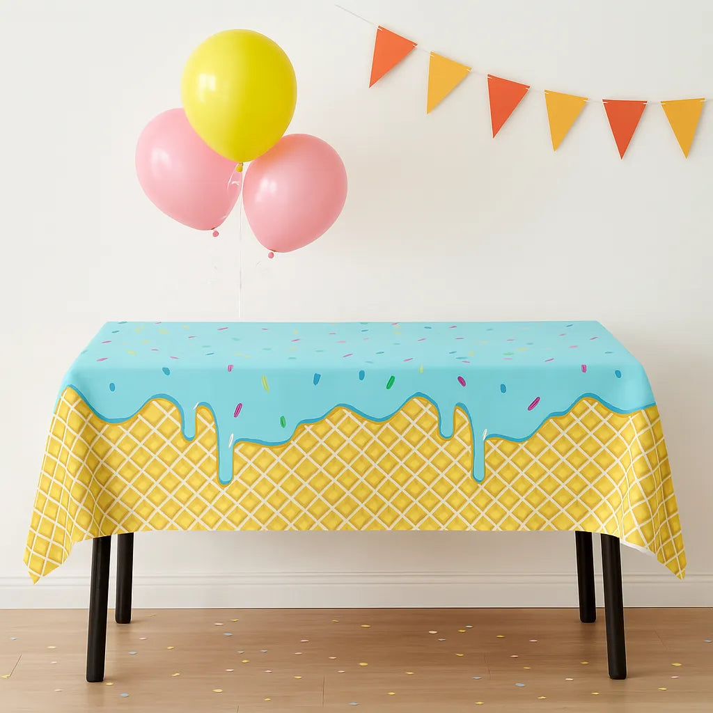 Nappe Crème Glacée Bleue