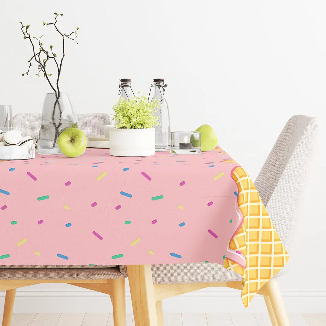 Nappe Crème Glacée Rose stylé