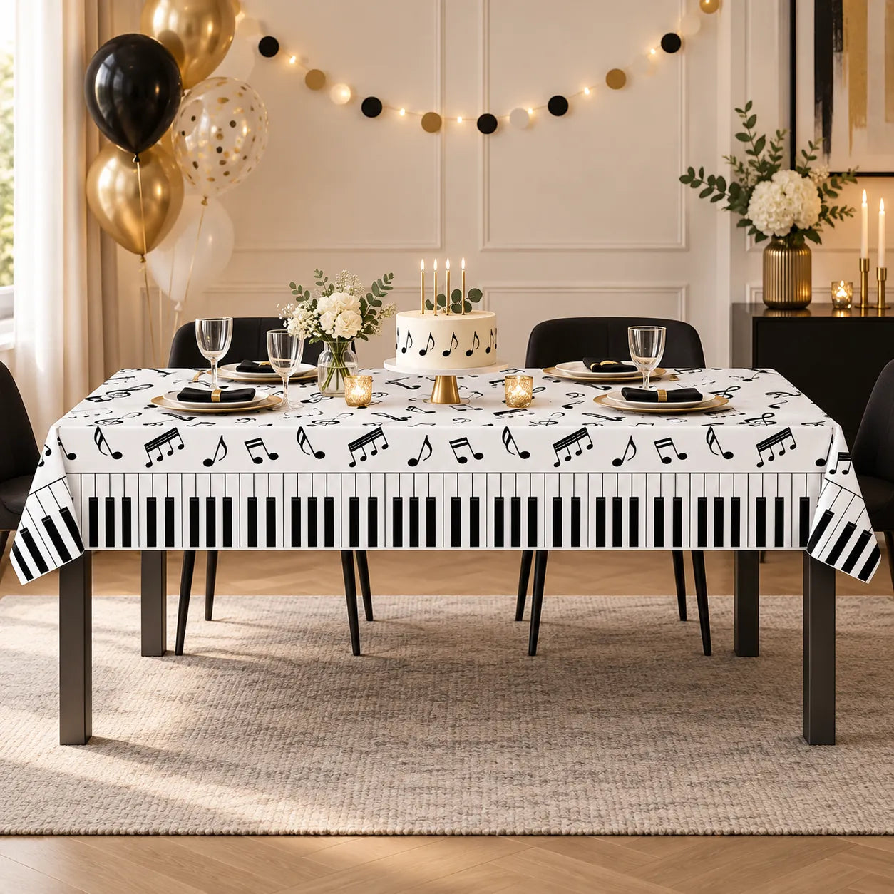 Nappe Jetable Notes de Musique Originale