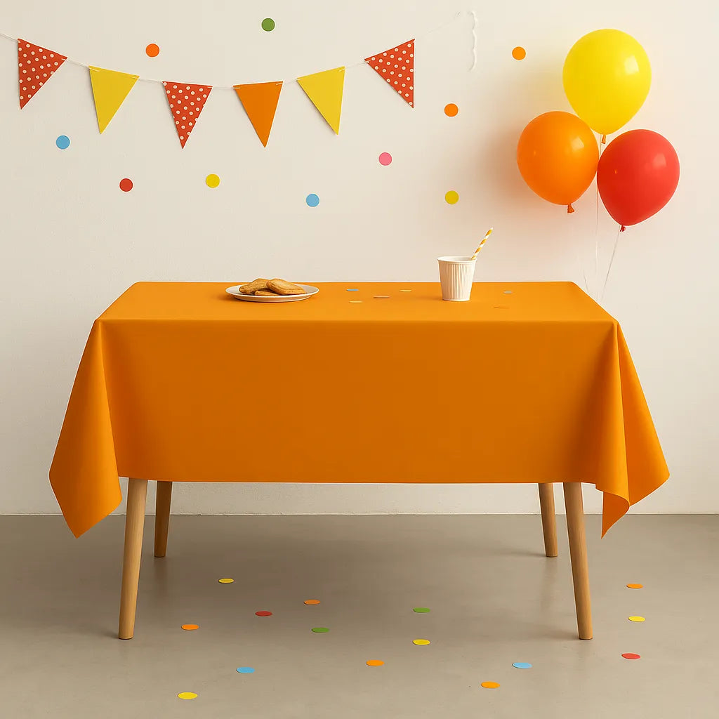 Nappe Jetable Orange Unie
