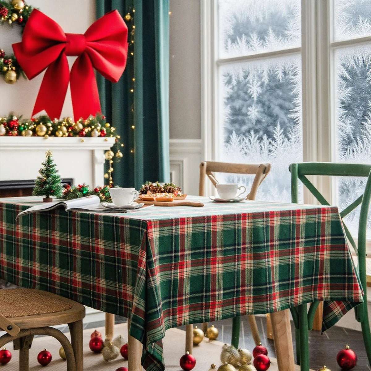 Nappe Noël à Carreaux