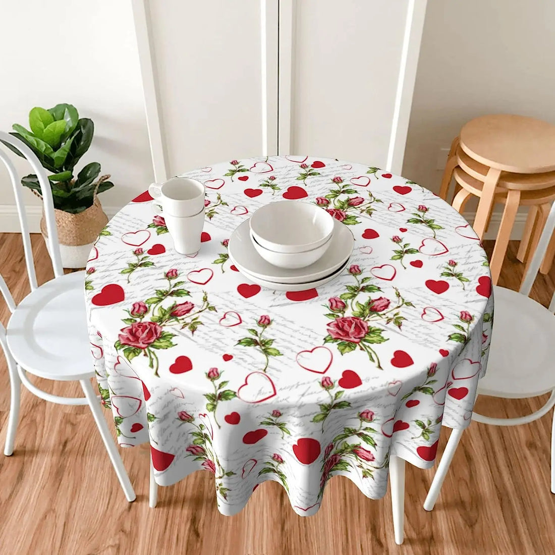 Nappe Saint-Valentin Ronde Romantique