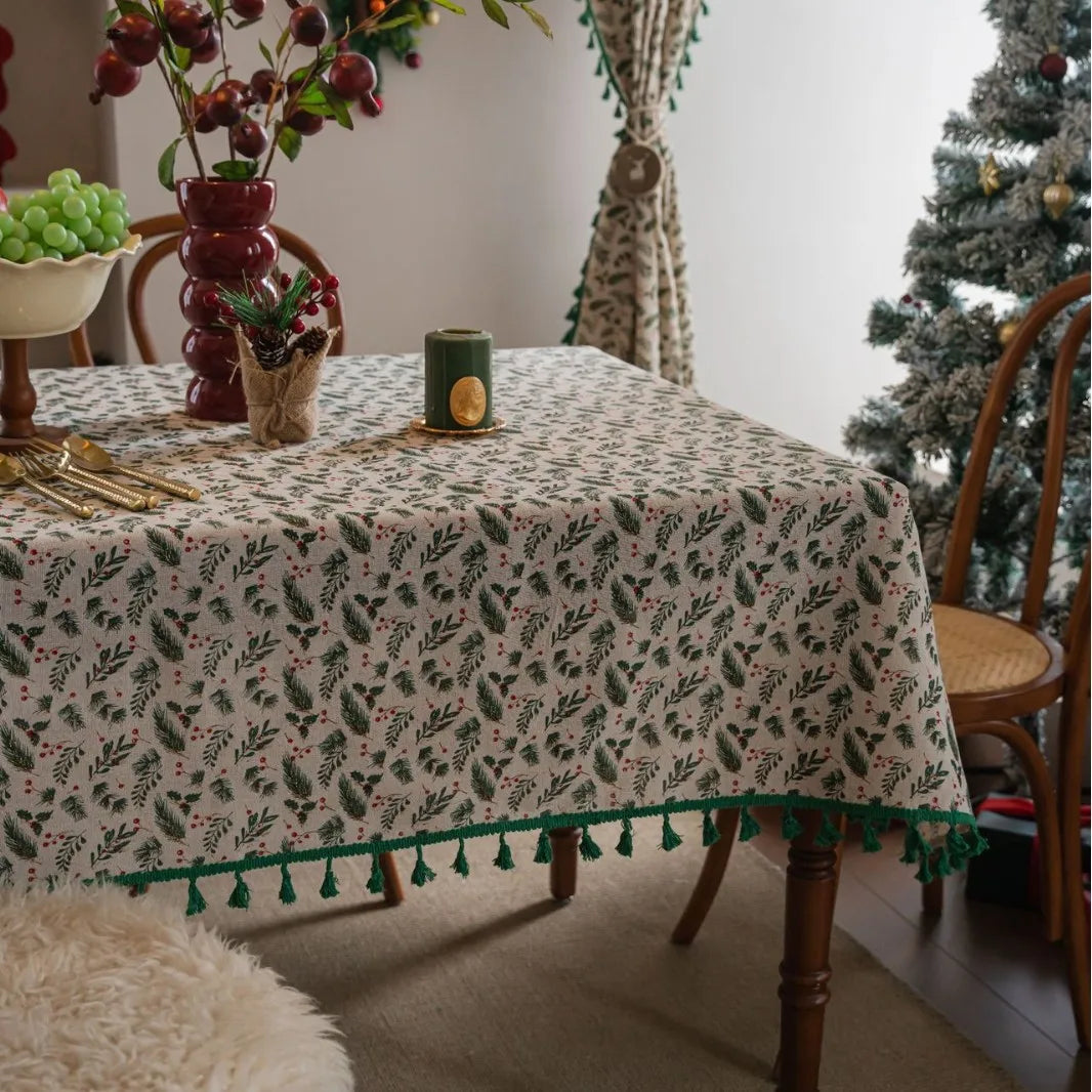 Nappe de Noël à Feuillages