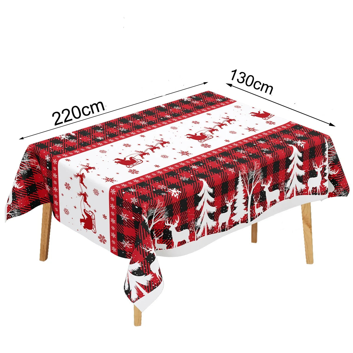 Nappe de Noël en Plastique Festif