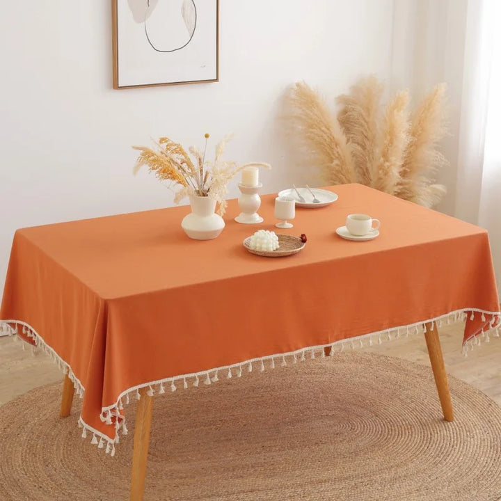 Nappe de Table à Pompons