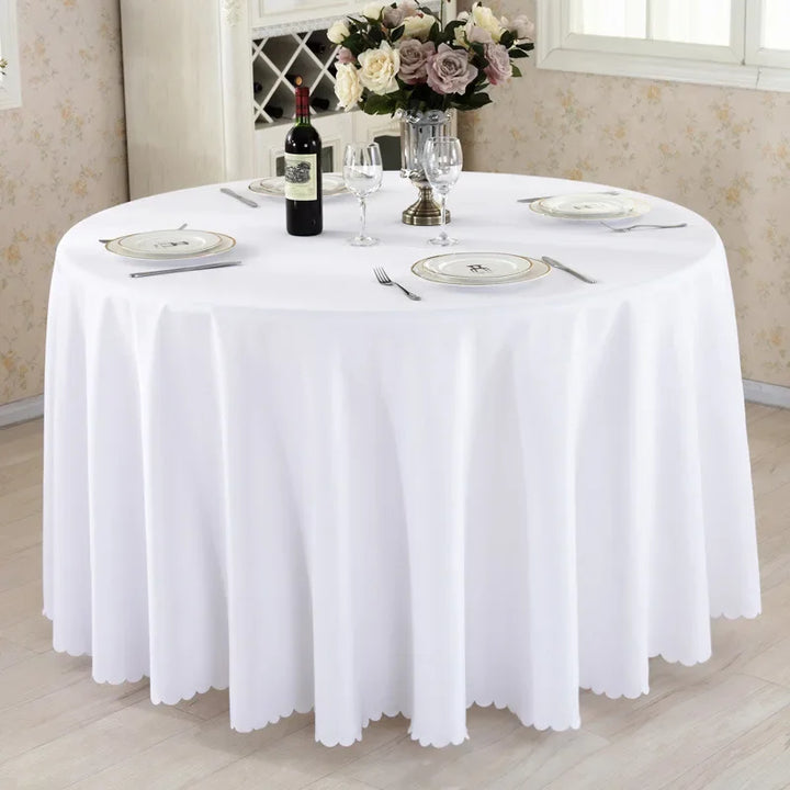 Nappe de Table Ronde Blanche
