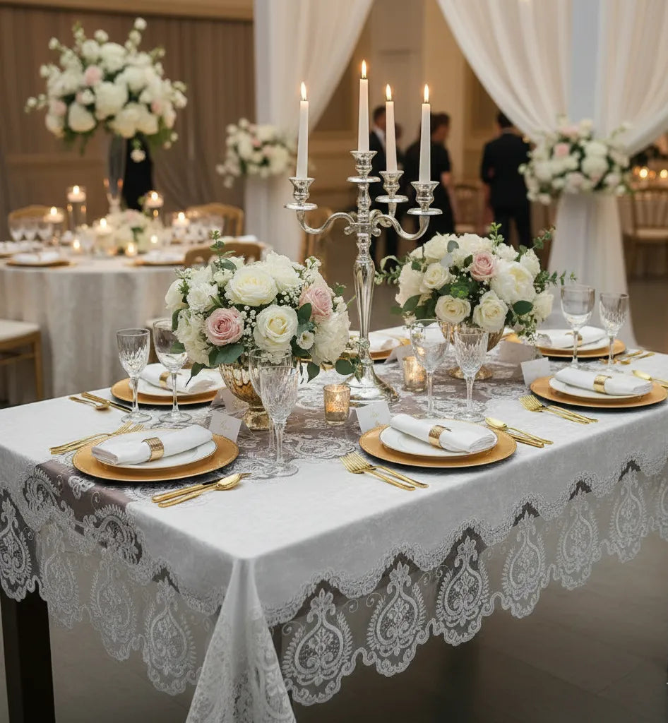 Nappe en Dentelle Chic Blanche
