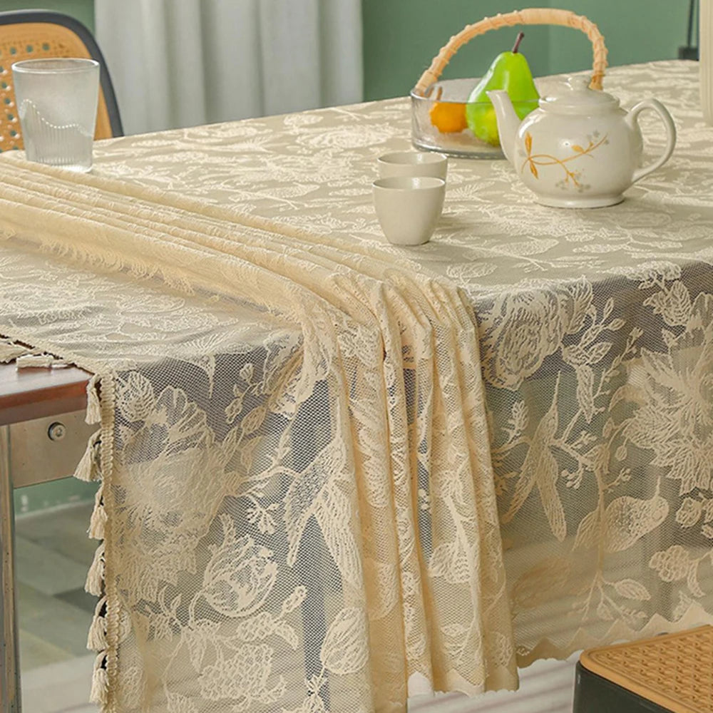 Nappe en Dentelles Elégante Fleurie Raffinée