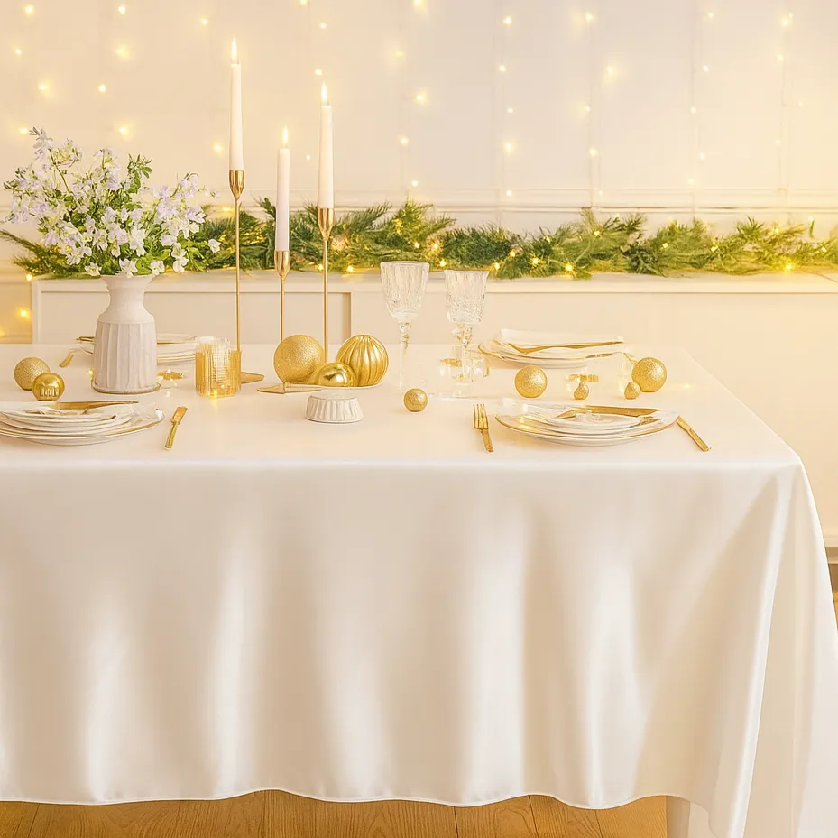Nappe en Satin Blanc