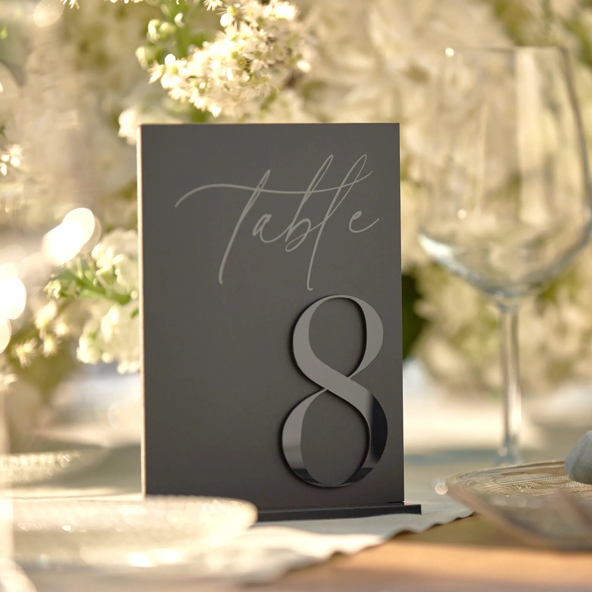 Numéro de Table Acrylique 3D élégant