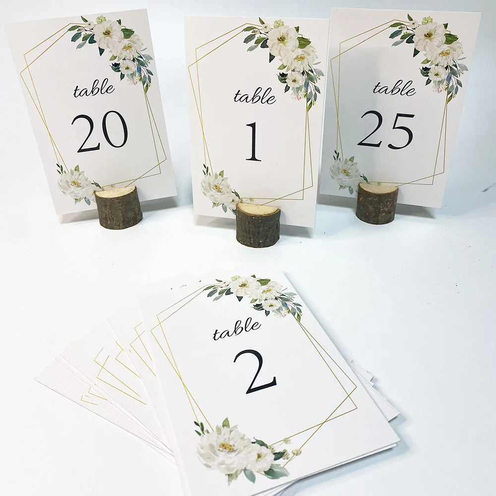 Numéro de Table Mariage Fleuri bohême