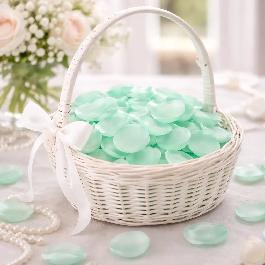 Pétales Mariage Vert-Bleu Douce