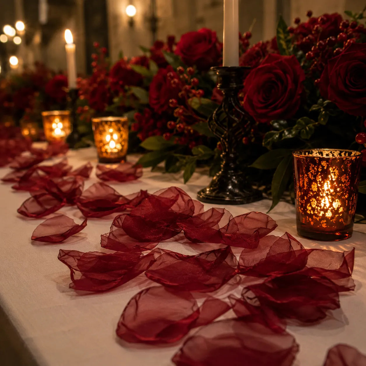 Pétales de Fleurs Artificiels Romantiques Mariage