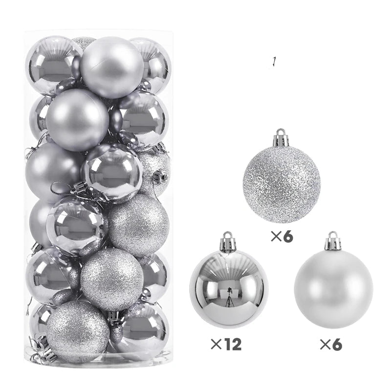 Pack de Boules de Sapin Argentées