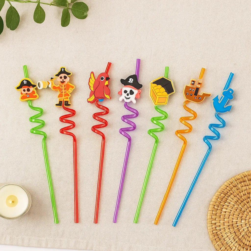 Paille En Plastique Pirate