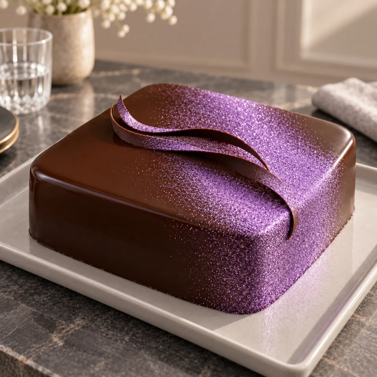 Paillette Comestible Violette pour Gâteau Unique