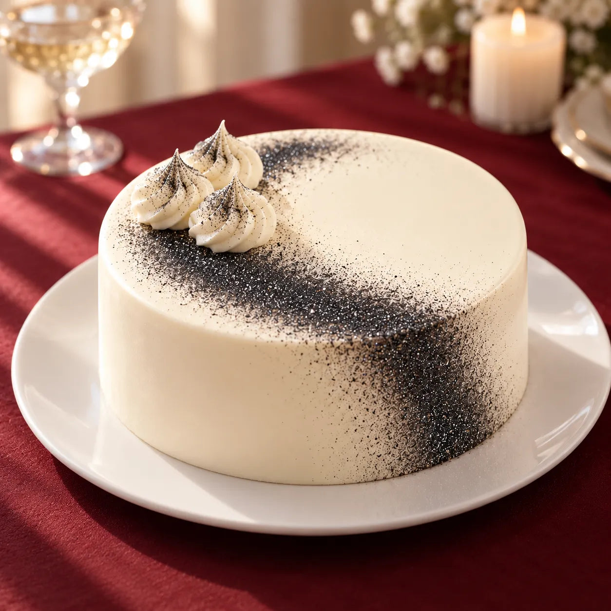 Paillette Noire Déco Gâteau Unique