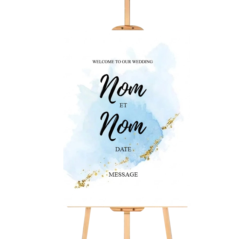 Panneau Bienvenue Mariage Toile Moderne Unique