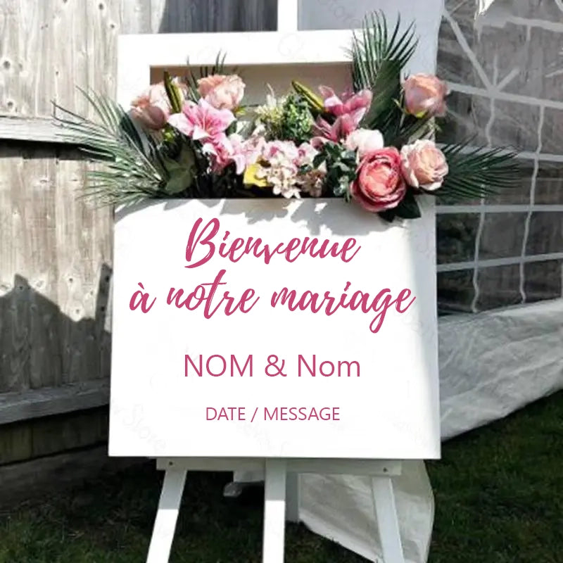 Panneau de Bienvenue Boîte à Fleurs en Mousse