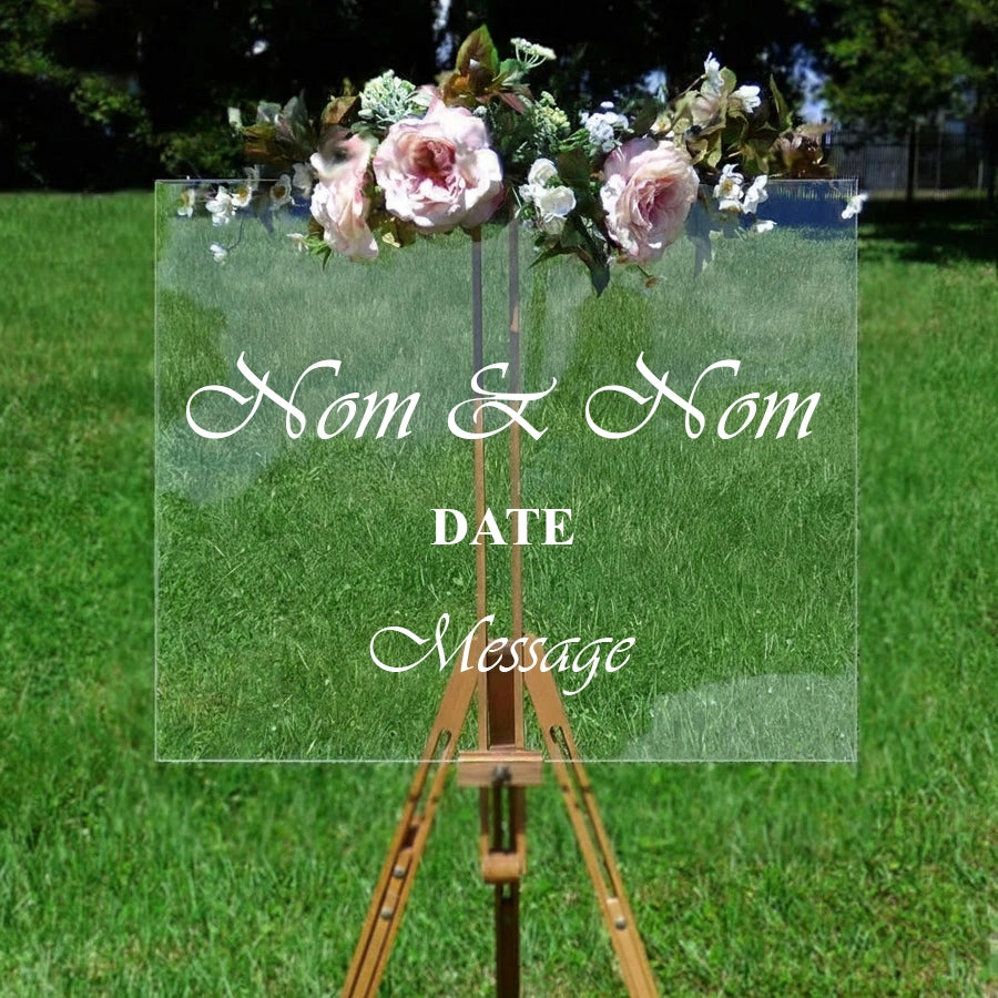 Panneau de Bienvenue Mariage Plexi
