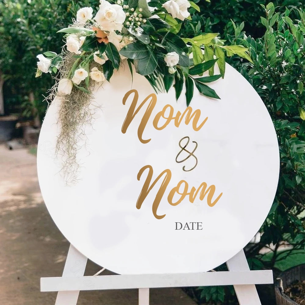 Panneau de Bienvenue Mariage Ronde