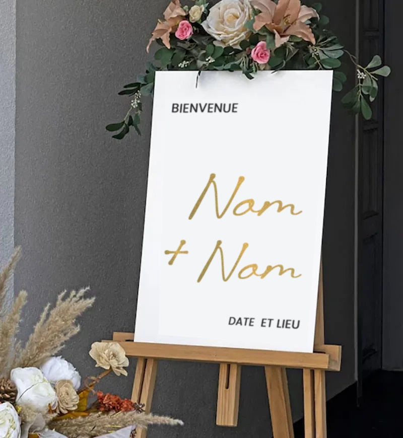 Panneau de Bienvenue Mariage en Acrylique