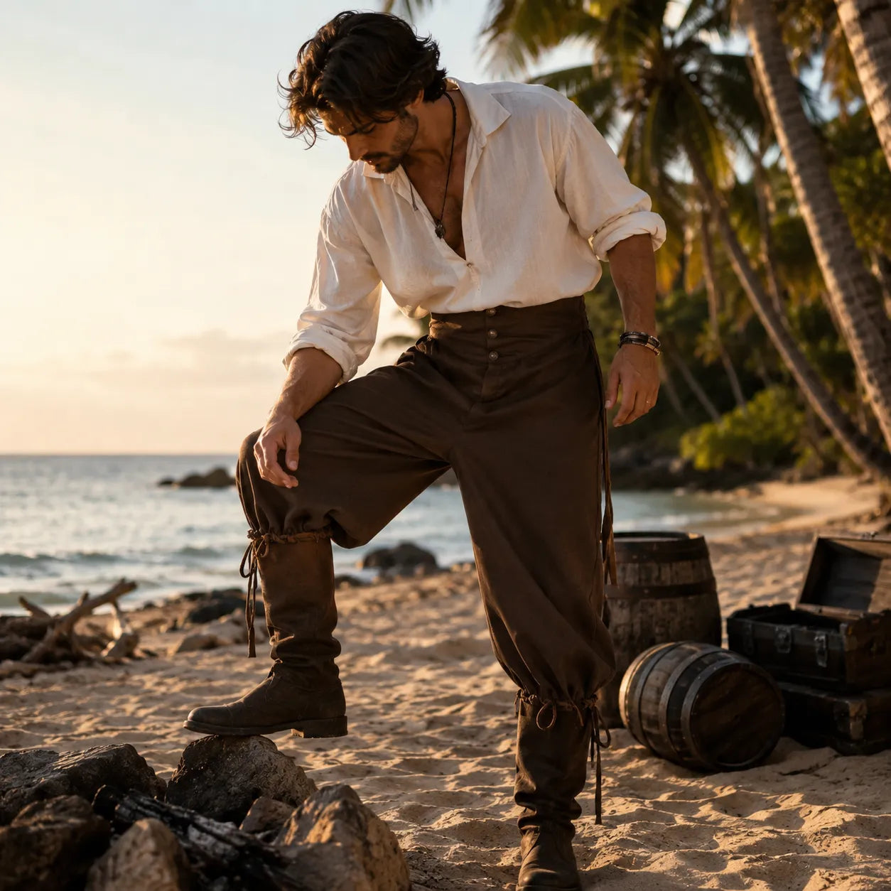 Pantalon Pirate Marron 
