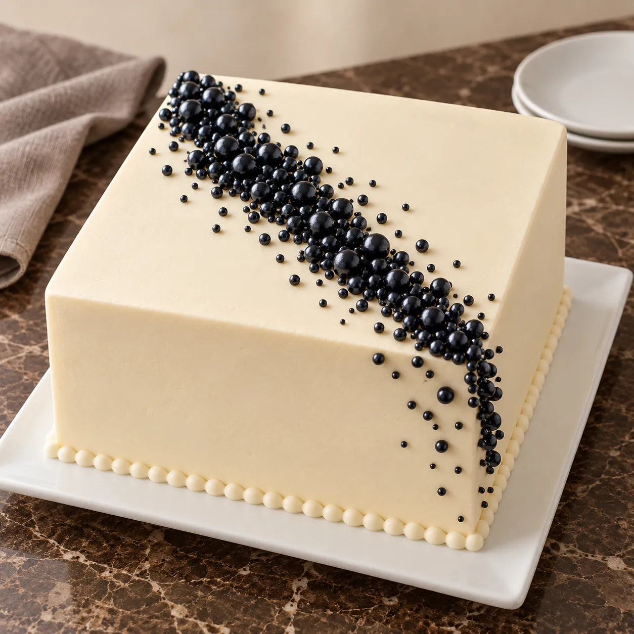 Perles Noires Comestibles pour Gâteau Croquant