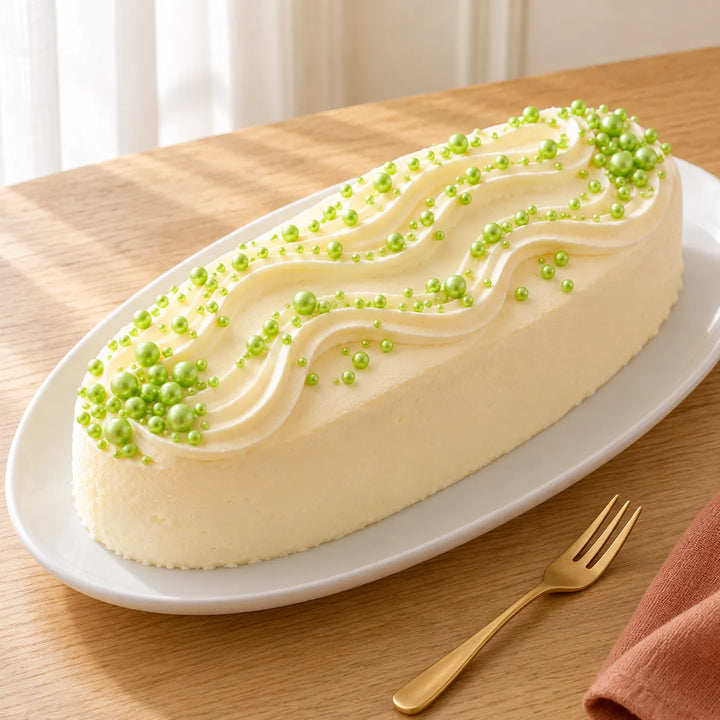 Perles Vertes Comestibles Gâteau Croquant