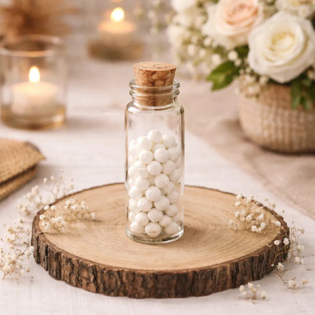 Petit Bouteille en Verre à dragées Mariage 