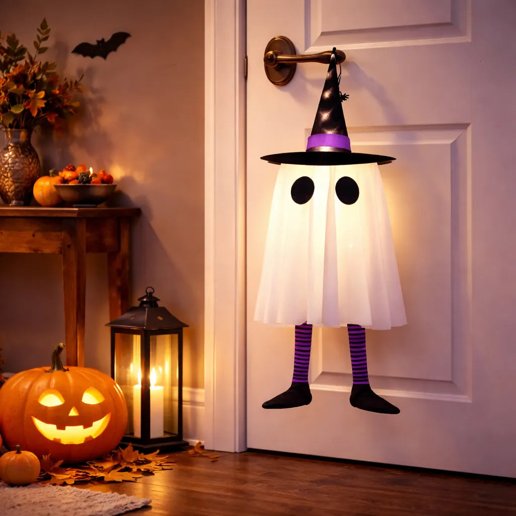 Petit Fantôme à Chapeau Violet Lumineux