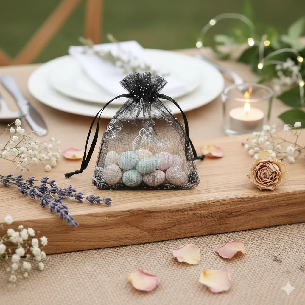 Petit Sac à Dragées Mariage à Papillons