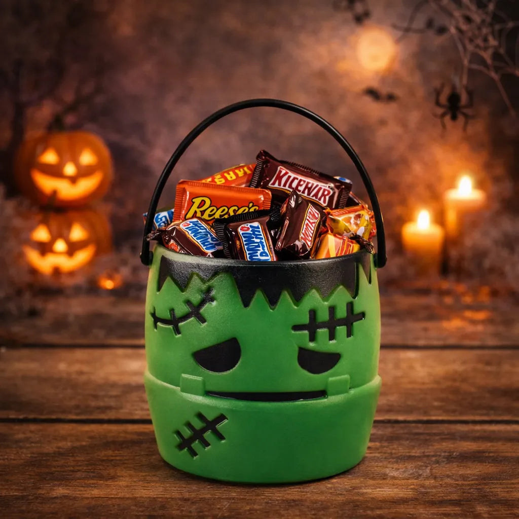 Petit Seau à Friandises Zombie Vert