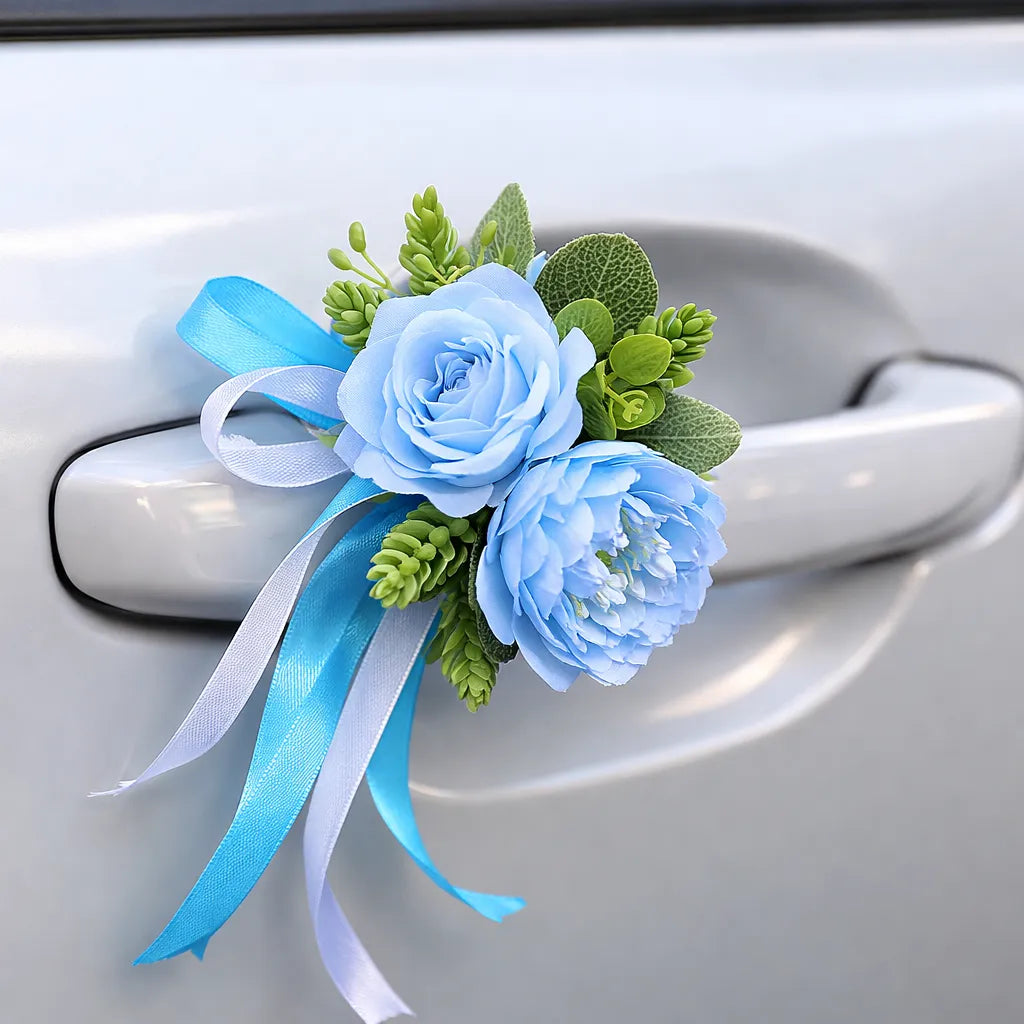 Petites Fleurs Bleues pour Voiture Mariage