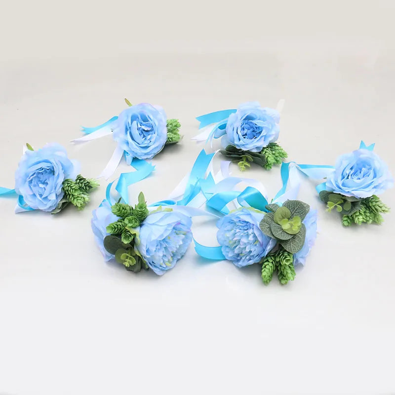Petites Fleurs Bleues pour Voiture Mariage Unique