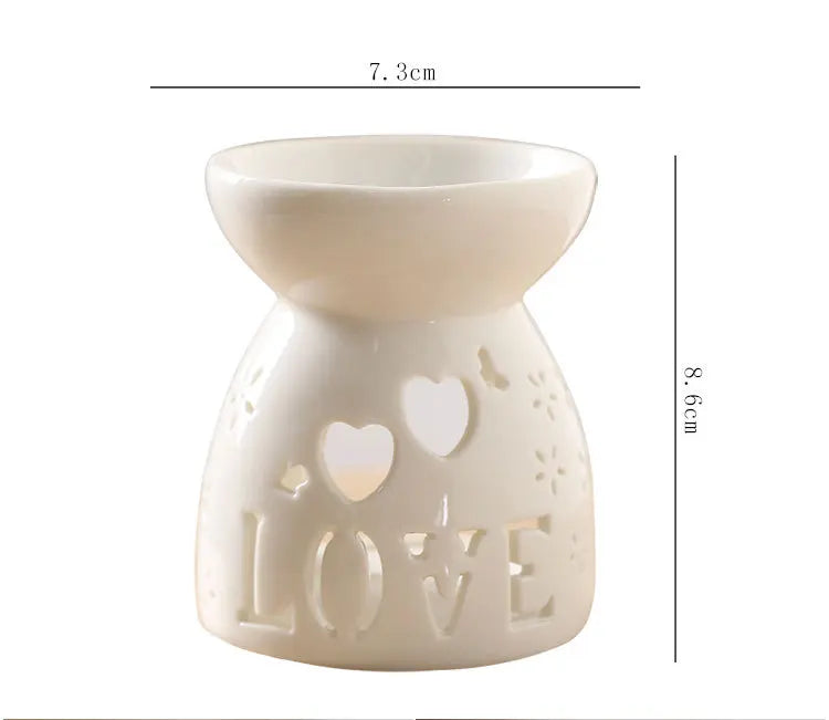 Photophore Blanc Love minimaliste