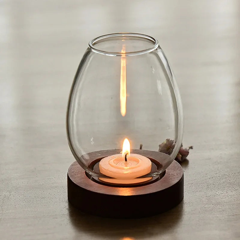 Photophore Epuré en Verre