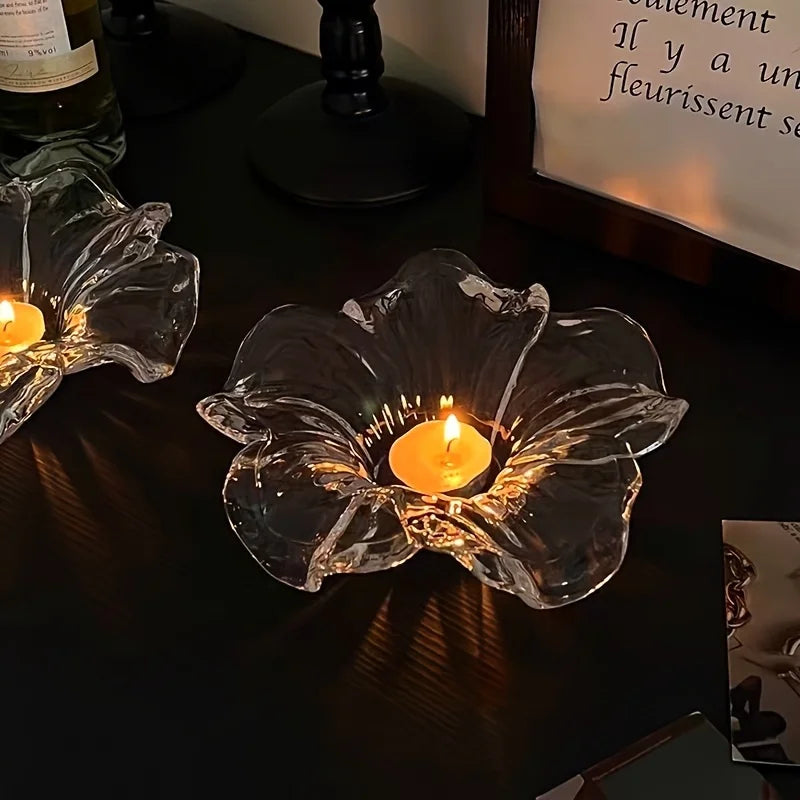 Photophore Mariage Epuré Fleur Durable 