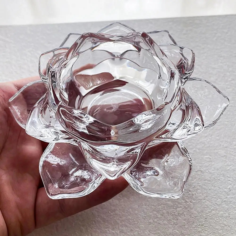 Photophore Mariage Fleur Transparent chic