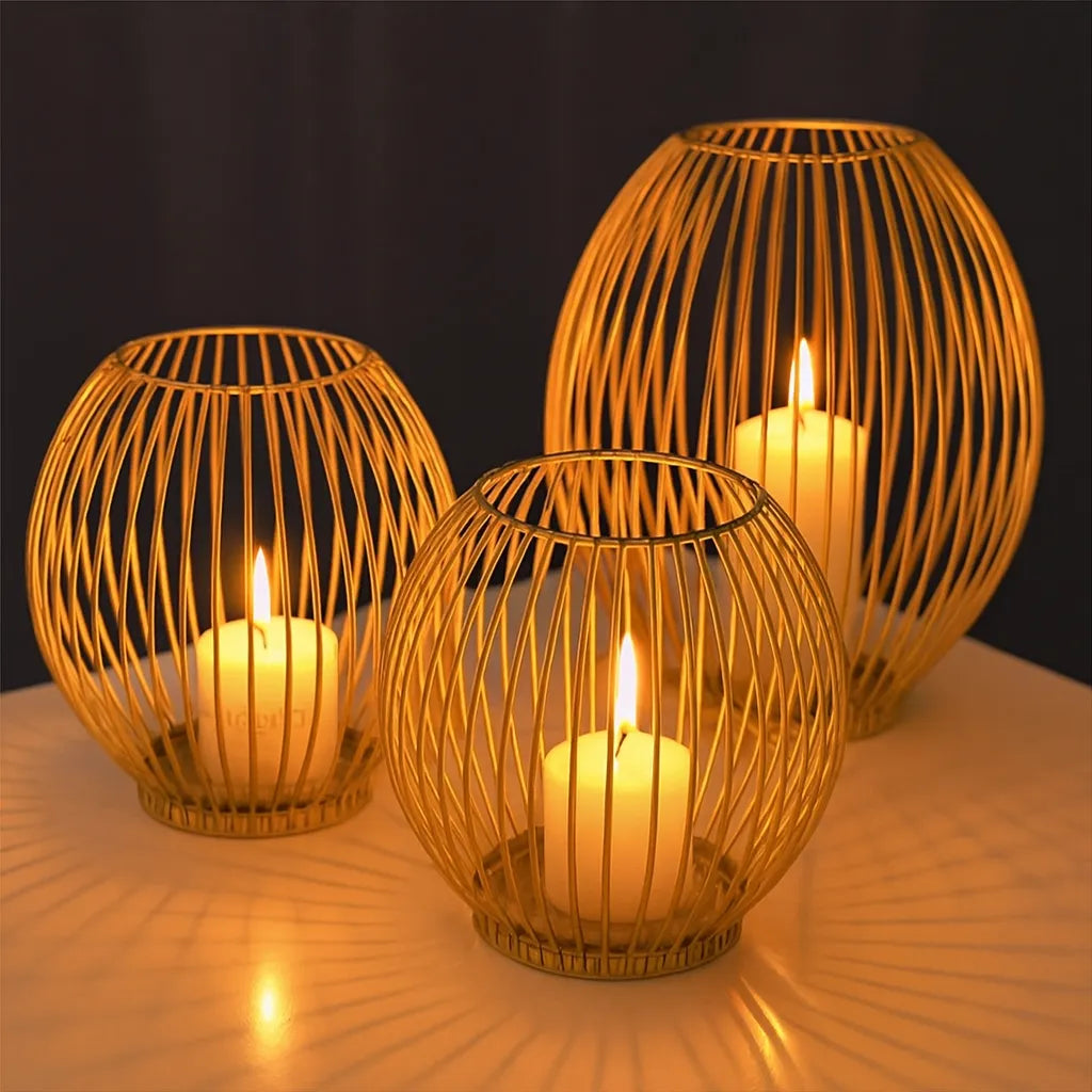 Photophore Romantique Doré cosy