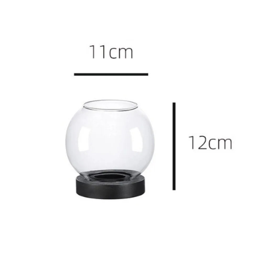 Photophore Rond en Verre Epuré Durable