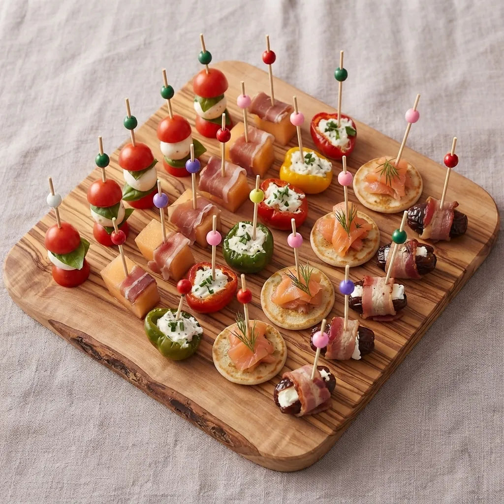 Pics Alimentaires à Boule Colorée Minimaliste