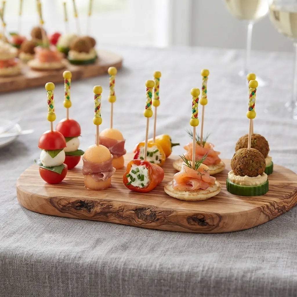 Pics Alimentaires Décoratifs Jaunes Minimaliste
