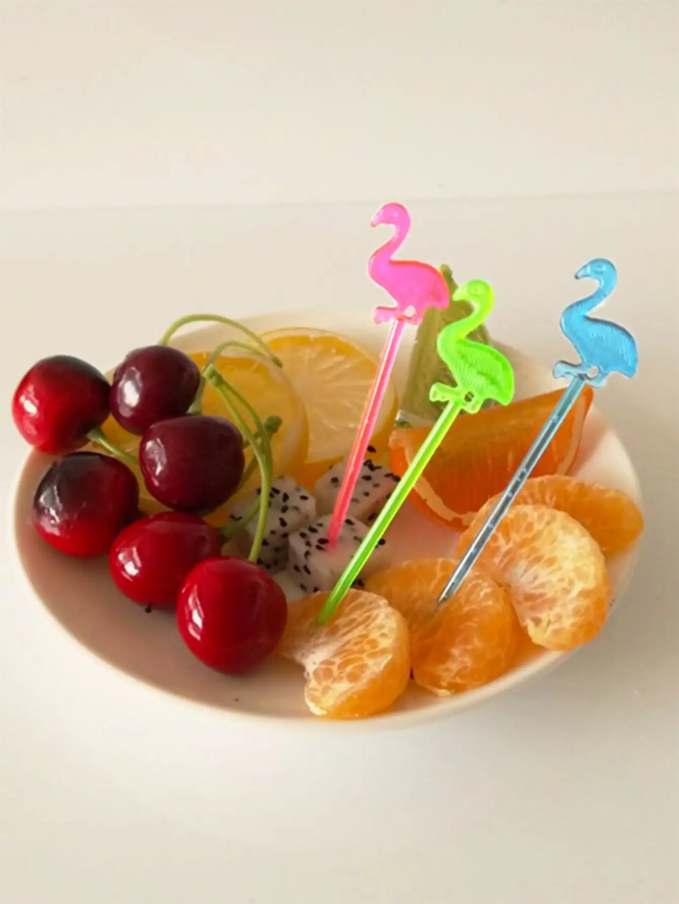 Pics Alimentaires en Plastique Flamant Rose Pratique