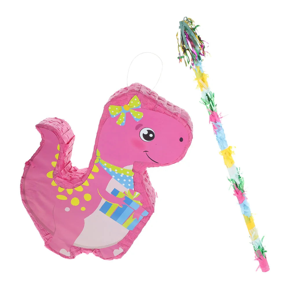 Pinata Anniversaire Dinosaure Rose