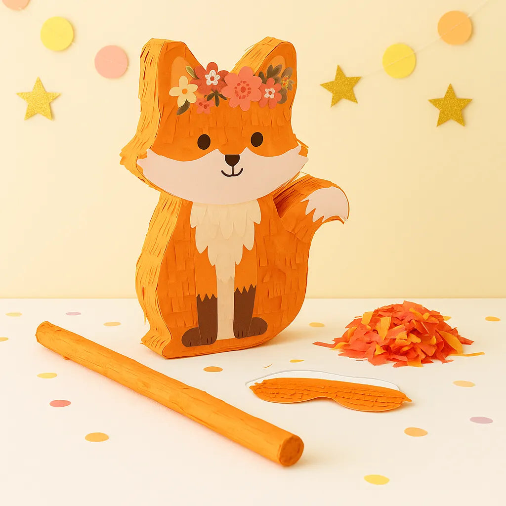 Pinata Anniversaire Renard Orange