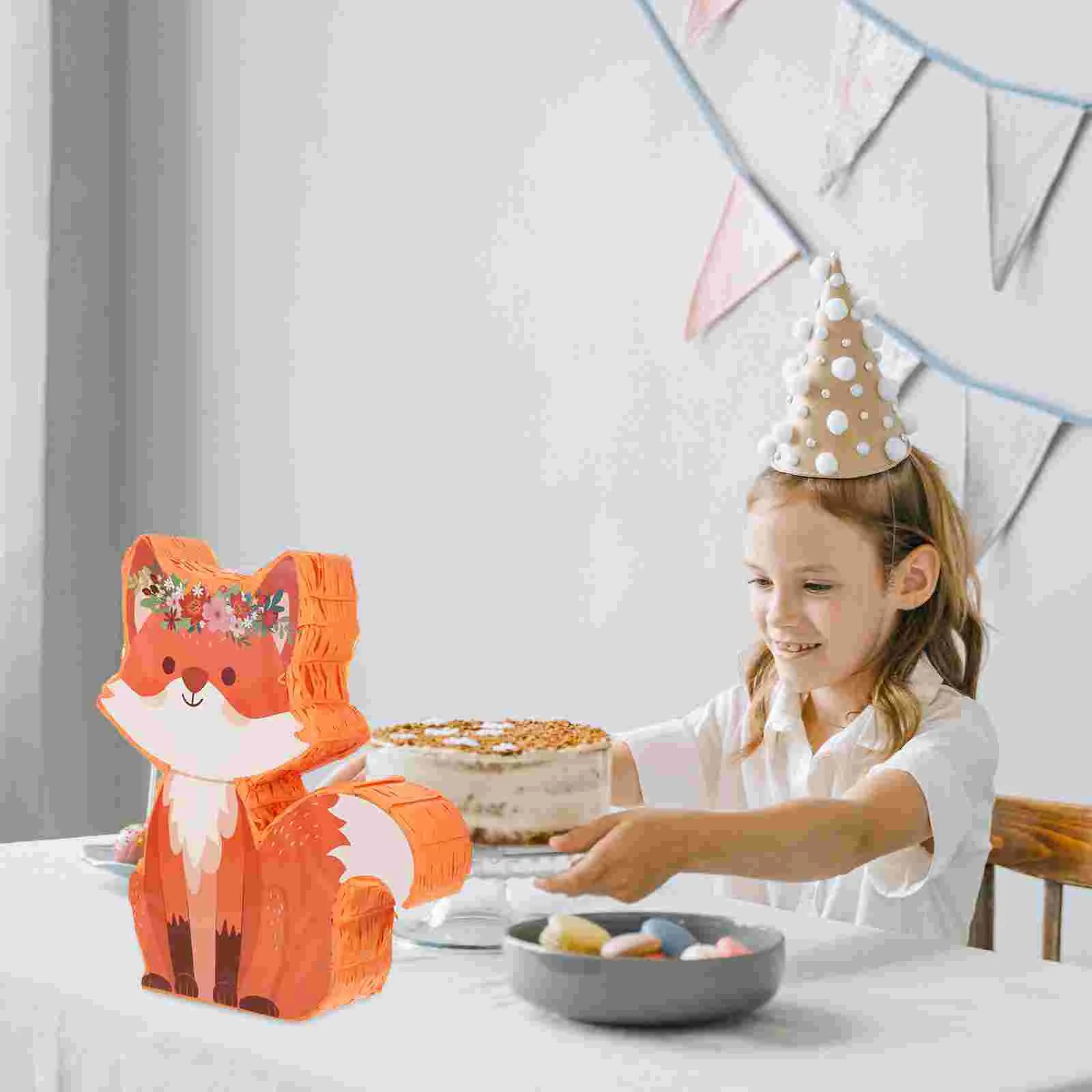 Pinata Anniversaire Renard Orange Enfant 