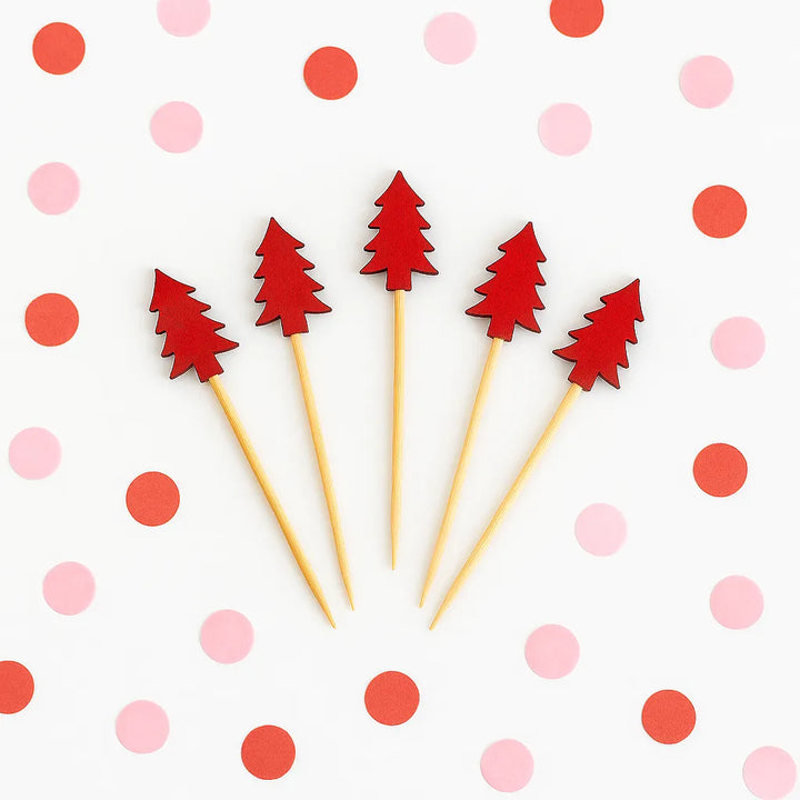 Pique Cocktail Sapin Rouge