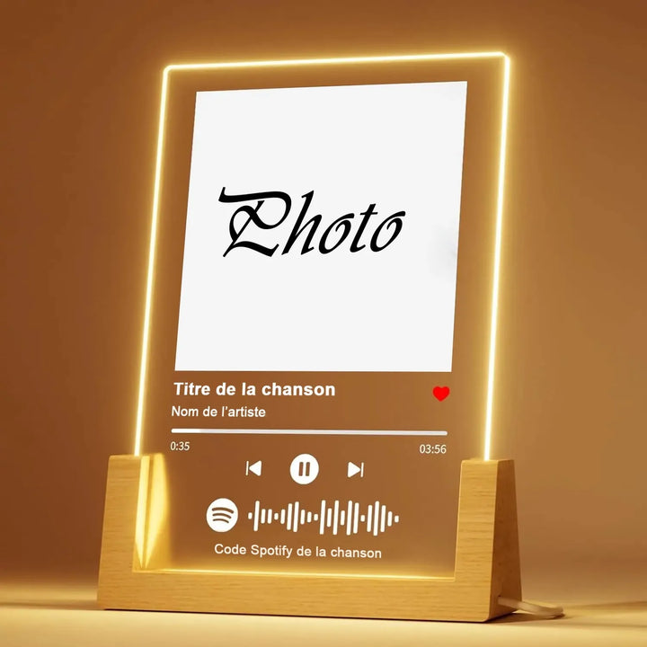 Plaque Musicale LED personnalisable Mignon
